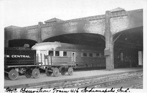 G69/ Indianapolis Indiana RPPC Postcard c1940s Observation Train NYC