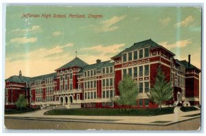 1915 Jefferson High School Exterior Building Portland Oregon OR Vintage Postcard