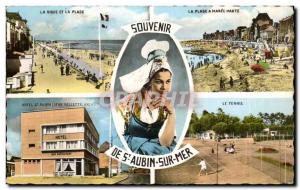 Modern Postcard Souvenir de St. Aubin Tennis
