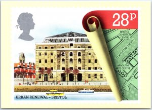 VINTAGE CONTINENTAL SIZED POSTCARD UK ROYAL MAIL URBAN RENEWAL BRISTOL 1984