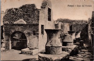 Italy Pompei Casa del Fornaio Pompeii Vintage Postcard 03.20