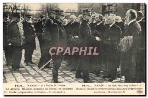 Old Postcard Militaria At Paris & # 39Ecole Military Gallieni General reviewi...