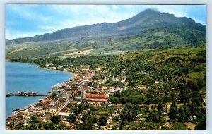 View of St-Pierre & Mt. Pele MARTINIQUE Postcard