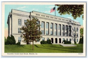 c1940 Ouachita Parish Court House Exterior Building Monroe Louisiana LA Postcard 