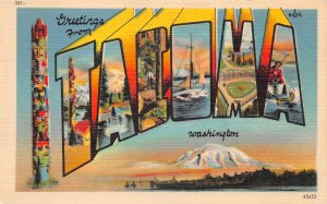 Tacoma, Washington, Greetings From Tacoma, Large Letters, AA370-24