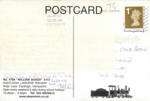 Postcard Eastleigh Lakeside Railway William Baker train