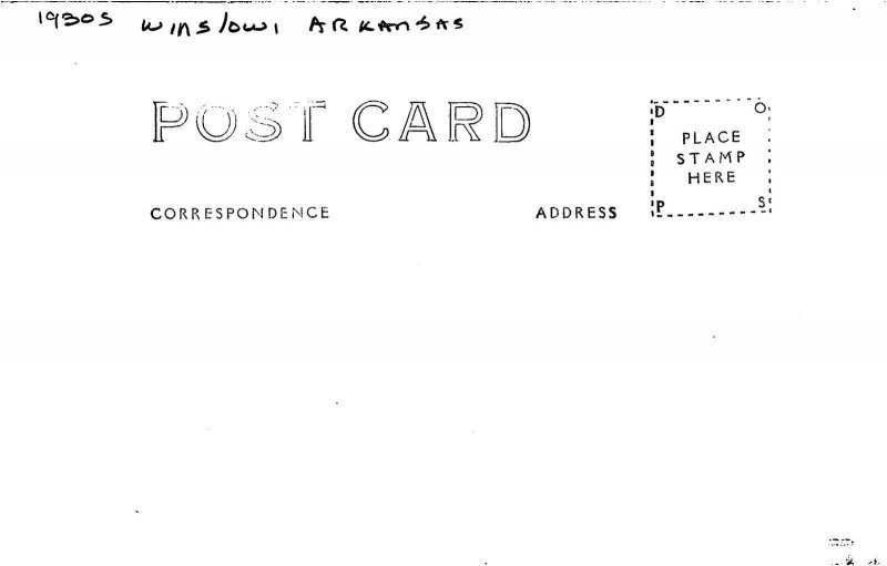 1950s Winslow Arkansas Glass room Pikes Old School Postcard RPPC 24-11528