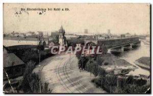 Old Postcard Die Rheinbrücken beiKehl a Rhein