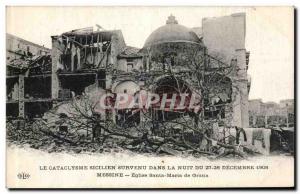 Old Postcard The Messina 1908 Cataclysm Church of Santa Maria Gratia