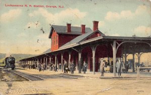 J86/ Orange New Jersey Postcard c1910 Railroad Depot Station 68