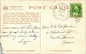 Work Room, Indian Building Weaving Albuquerque NM c1932 Vintage Postcard I28 