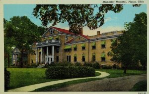 Memorial Hospital, Piqua, Ohio Vintage Postcard P58