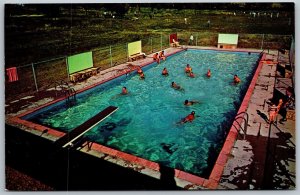 Vtg Ohio OH Swimming Pool at Pilgrim Hills Christian Retreat Center Postcard