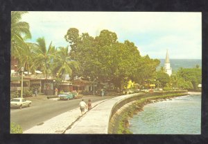 HONOLULU HAWAII KONA STREET SCENE OLD CARS VINTAGE POSTCARD