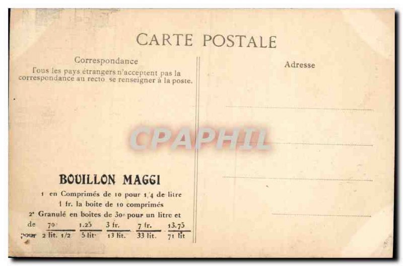 Postcard Old Paris Invalides Maggi Advertisement