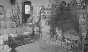 Rockville Maryland Normandy Farm Fireplace Antique Postcard K61402