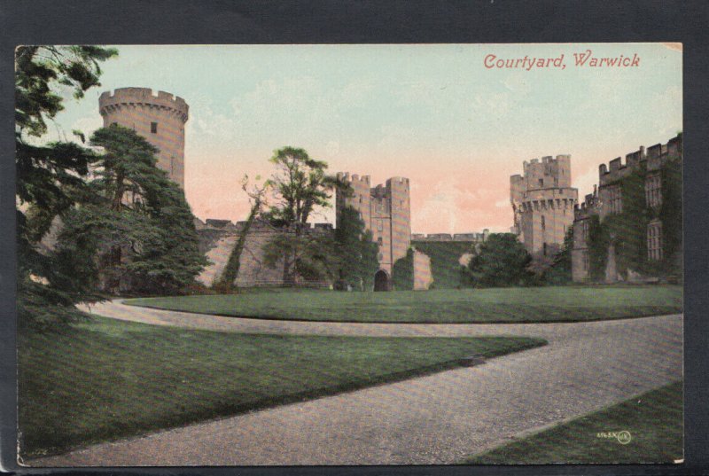 Warwickshire Postcard - The Courtyard, Warwick Castle    T3143