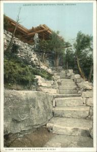 Grand Canyon AZ Stairs to Hermit's Rest Fred Harvey H-1888 c1910 Postcard