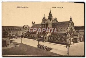 Old Postcard Essen Central Station