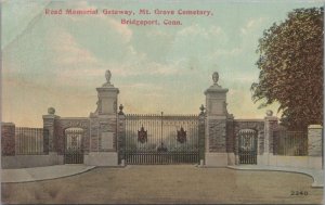 Postcard Read Memorial Gateway Mt Grove Cemetery Bridgeport CT