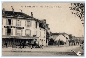 c1940's The Avenue From Gare Montbard (Cote-d'Or) France Unposted Postcard