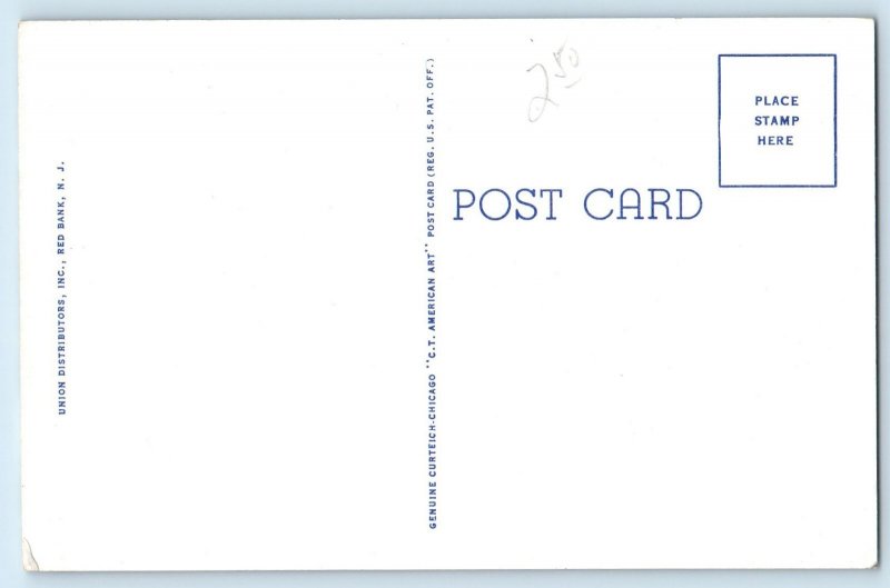 c1940 Toms River New Jersey NJ Vintage Postcard Ocean County Courthouse Building