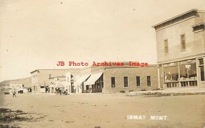 MT, Ismay, Montana, RPPC, Street Scene, Business Section, Custer County