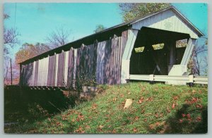 Canal Winchester Ohio~Historic Covered Bridge~Franklin County~Vintage Postcard