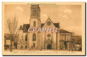 Old Postcard Lot et Garonne Agen Illustrious La Cathedrale St Caprais