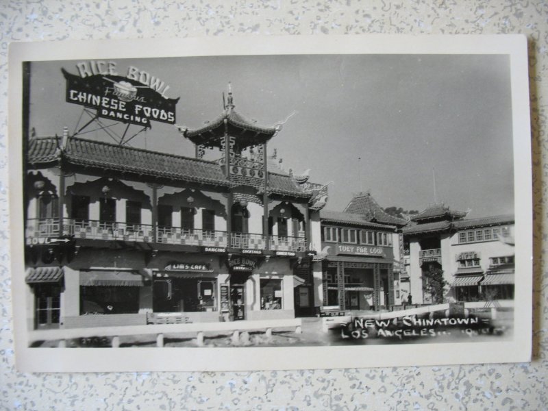 LOS ANGELES, CA 1940s real photo RICE BOWL restaurant CHINATOWN