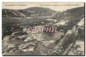 Old Postcard Picturesque Creuse La Vallee Thaurion between Valliere and Royere