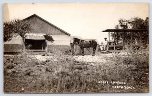 St Augustine FL Casino~Oysters~North Beach Horse & Trolley~Capo's Landing~RPPC 