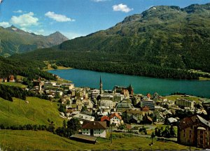 Switzerland St Moritz Totalansicht 1974