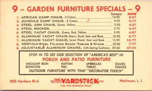 Postcard Garden Furniture at The Yardstick in Manhasset, Long Island, New York