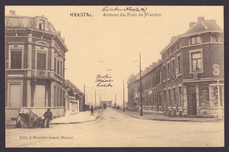 BELGIUM, Postcard, Herstal, Avenue du Pont de Wandre, WWI