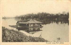 Vintage Postcard Roemah Orang New Guinea