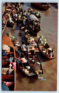 Floating Market Wat-Sai near BANGKOK Thailand Postcard