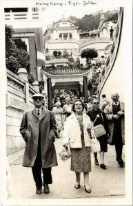 PC CPA CHINA, HONGKONG, EIGER GARTEN, VINTAGE REAL PHOTO POSTCARD (b18582)