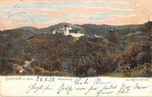 Gernrode Saxony-Anhalt Germany scenic view Stubenberg antique pc BB1397