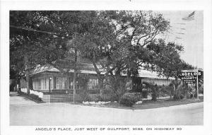 Angelo’s Place Restaurant Highway 90 Gulfport Mississippi postcard