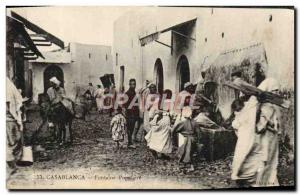 Old Postcard Casablanca Fontaine Popular