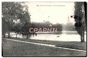 Old Postcard The Bois de Vincennes Daumesnil Lake