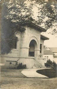 Postcard RPPC 1911 Selma California Carnegie Library Fresno CA24-7095