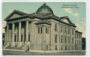 Masonic Temple Oklahoma City OK 1910c postcard