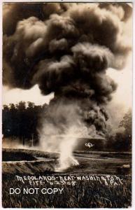 RPPC, Medolands Fire, Oil Tank Burning, Washington PA