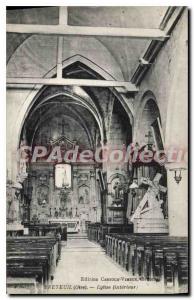 Postcard Old Church inside Oise Breteuil