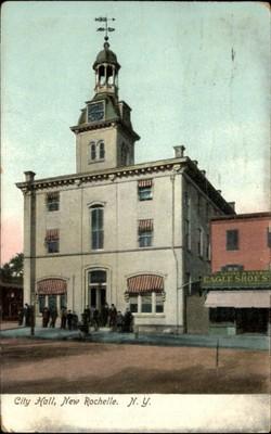 New Rochelle NY City Hall c1910 Postcard