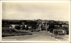 Medicine Hat Alberta AB Road Scene Real Photo Postcard