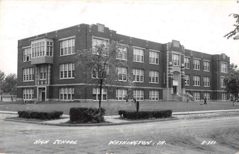 Washington Iowa High School Real Photo Antique Postcard J60061