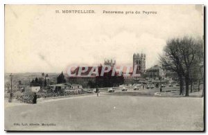 Old Postcard Panorama MONTPELLIER took peyrou